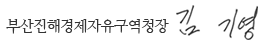 부산진해경제자유구역청장 김기영