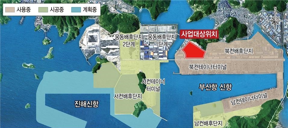 (사진)부산진해경제자유구역 신항배후지 북측지구 개발계획 변경으로 항만물류용지 확대